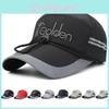 Golden Letter Printing Baseball Cap Sporty Visor Cap Sun Protection Gift Fashion