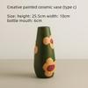 New Creative painted ceramic vases home living room desk decoration ornaments flower arrangement vases spatial aesthetic design