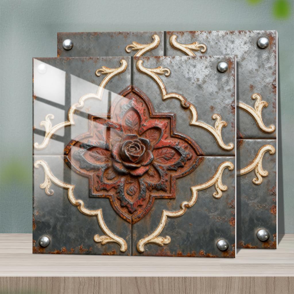 Waterproof 3D Tile Stickers Self-Adhesive PVC Wall Decals - Herringbone & Brick Style for Kitchen Backsplash Decor - Multi Designs