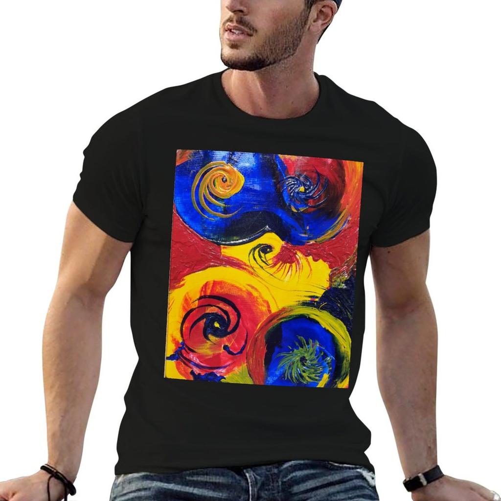 Never Ending Circles TShirt Daily Wear Plain Short Sleeve Shirt