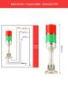 24V LED Multi-layer Three-color Signal Tower Light with Sound Alarm