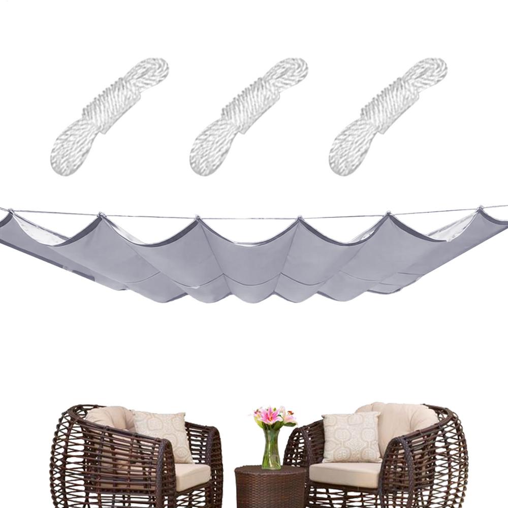 Shade Sail Retractable Lawn UV Block Cover Adjustable Awning Canopy For Gardeners Homeowners Landscapers Renter Pool Side