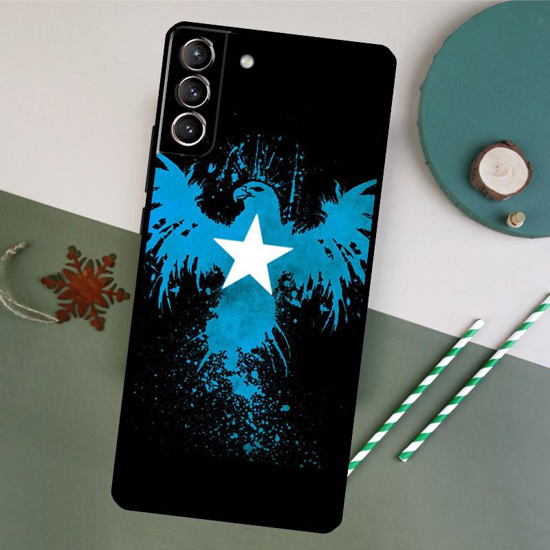Somalia Flag Coat of Arms Phone Case For Samsung Galaxy S25 S26 Ultra S20 S21 S22 S23 S24 Plus S10 S25 FE Back Cover Galaxy S20Ultra