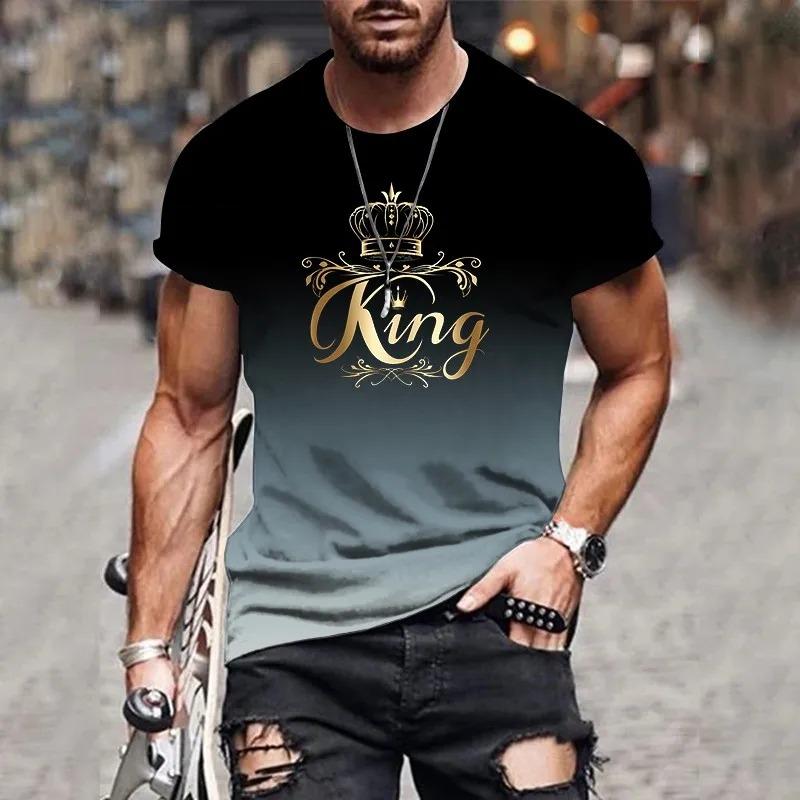 Nou Vară Vânzare Fierbinte Tricou 3D Bărbătesc Gradient Designer Harajuku Casual Mânecă Scurtă Topuri Tricou Oversized Îmbrăcăminte Bărbătească