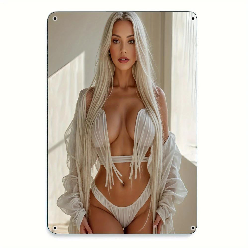 Винтажное антикоррозийное Железное Металлическое Настенное Искусство Девушка в Бикини Декор для Бара 20x30cm