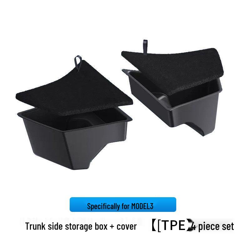 Fits Refreshed Tesla Model Y/3 Under-Seat Storage Box and Rear Trunk Side Storage Boxes