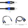 NL4FC Speak On Y Splitter Cable 1 Male To 2 Female Sound Adapter for Amplifiers and Speaker Connection