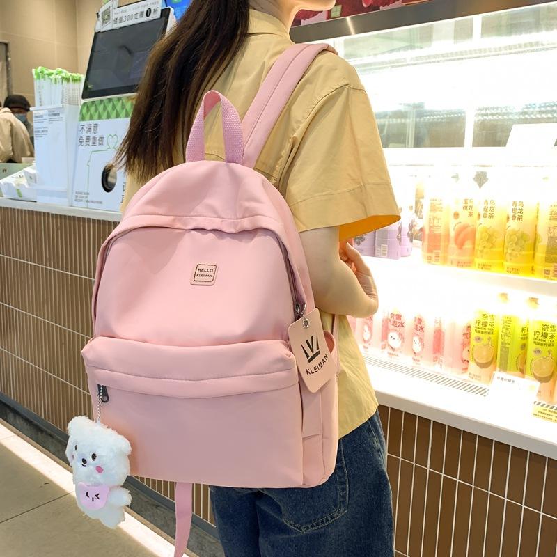 College Style Ins Labeled Large-capacity Student Schoolbag Korean Version of Junior High School Students' Daily Commuting Backpack