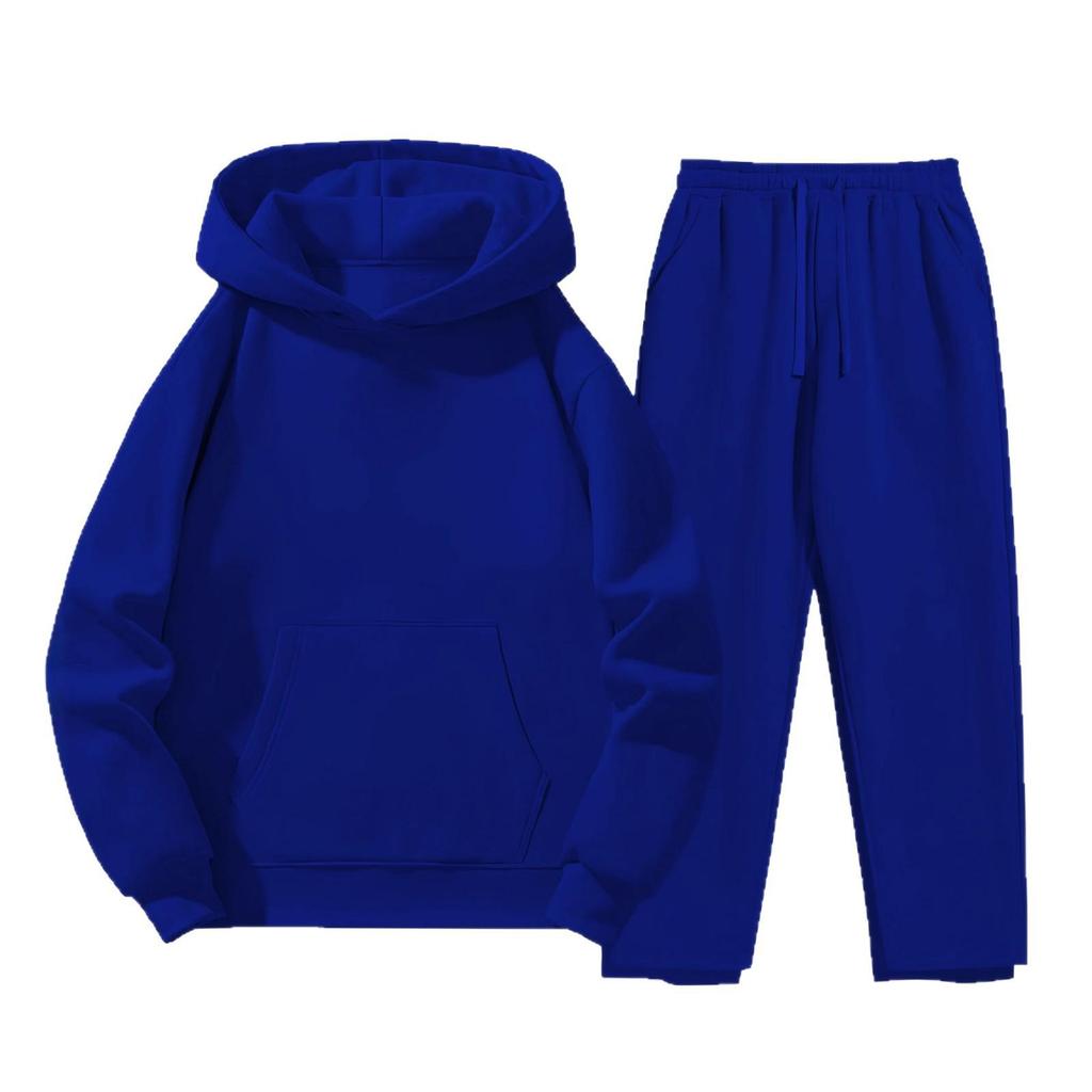 2025 Men's Versatile Casual Fashion Hoodie Set with Customizable Pockets, Pictures, and Text.