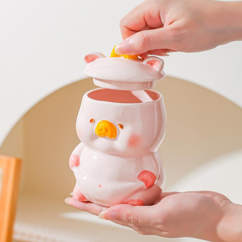 Kreatywny Uroczy Kreskówkowy Ceramiczny Kubek Prezent Kubek dla Dziewczyny Personalizowany Kubek do Kawy Kubek do Wody Kubek dla Pary Kubek Śniadaniowy