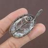 Natural Tree Of Life White Topaz Gemstone Copper Wire Wrap Pendant 2.36" B2S87