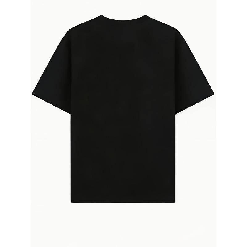 European sizes Women's Soft Breathable Black Round Neck Graphic T-Shirt Butterfly Rose Vintage Print Casual Daily Top