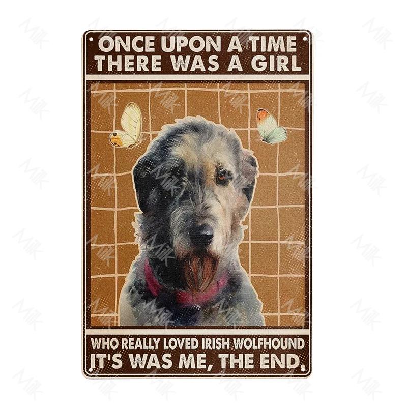 Funny Metal Sign Irish Wolfhound Coffee Company Dog Bathroom Bedroom Cafe Wall Decoration Labor Day Halloween Poster Painting