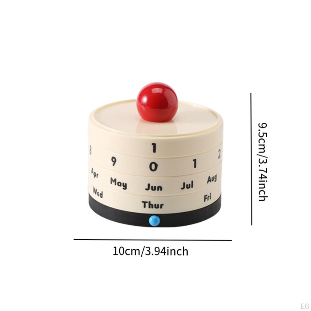 Desk Calendar Desktop Monthly Planner Acrylic Accessory Ornament,Perpetual