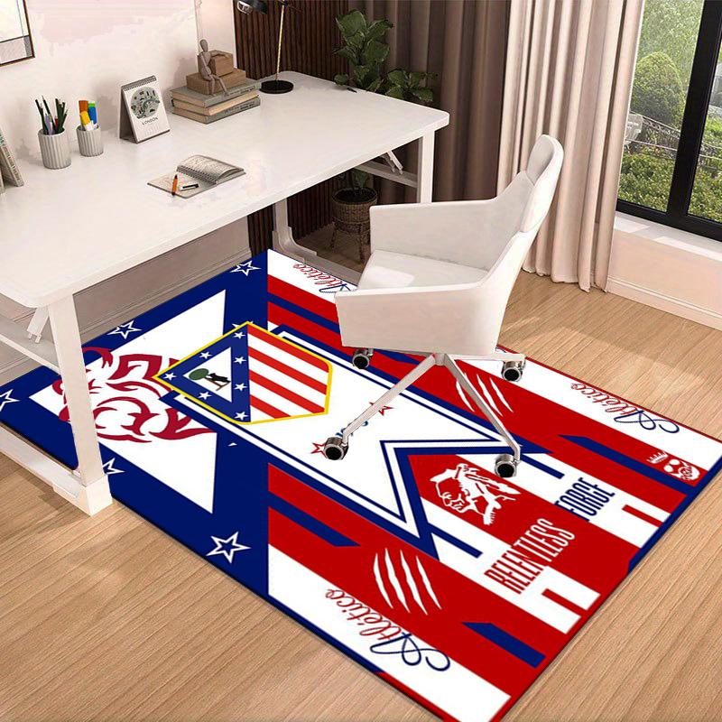 Atletico Ma-drid Crest Printed Area Rug for Office, Chair Rug, Decorative Carpet Floor Mat, Large Size Fan Gifts Christmas Gifts