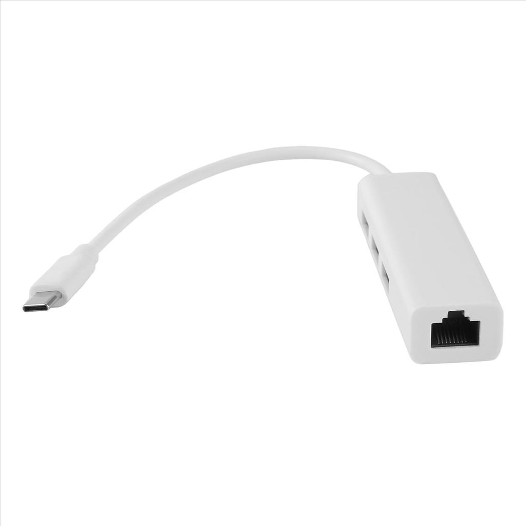 USB-C USB 3.1 Type C To USB RJ45 Ethernet Lan Adapter Hub Cable for PC