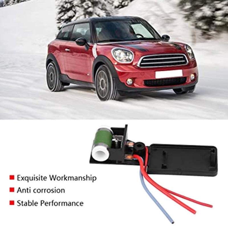 Compatible-For  R52 R53 Engine Radiator Cooling Blower Fan Resistance Motor-Resistor 2003-2008 17117541092R Accessory