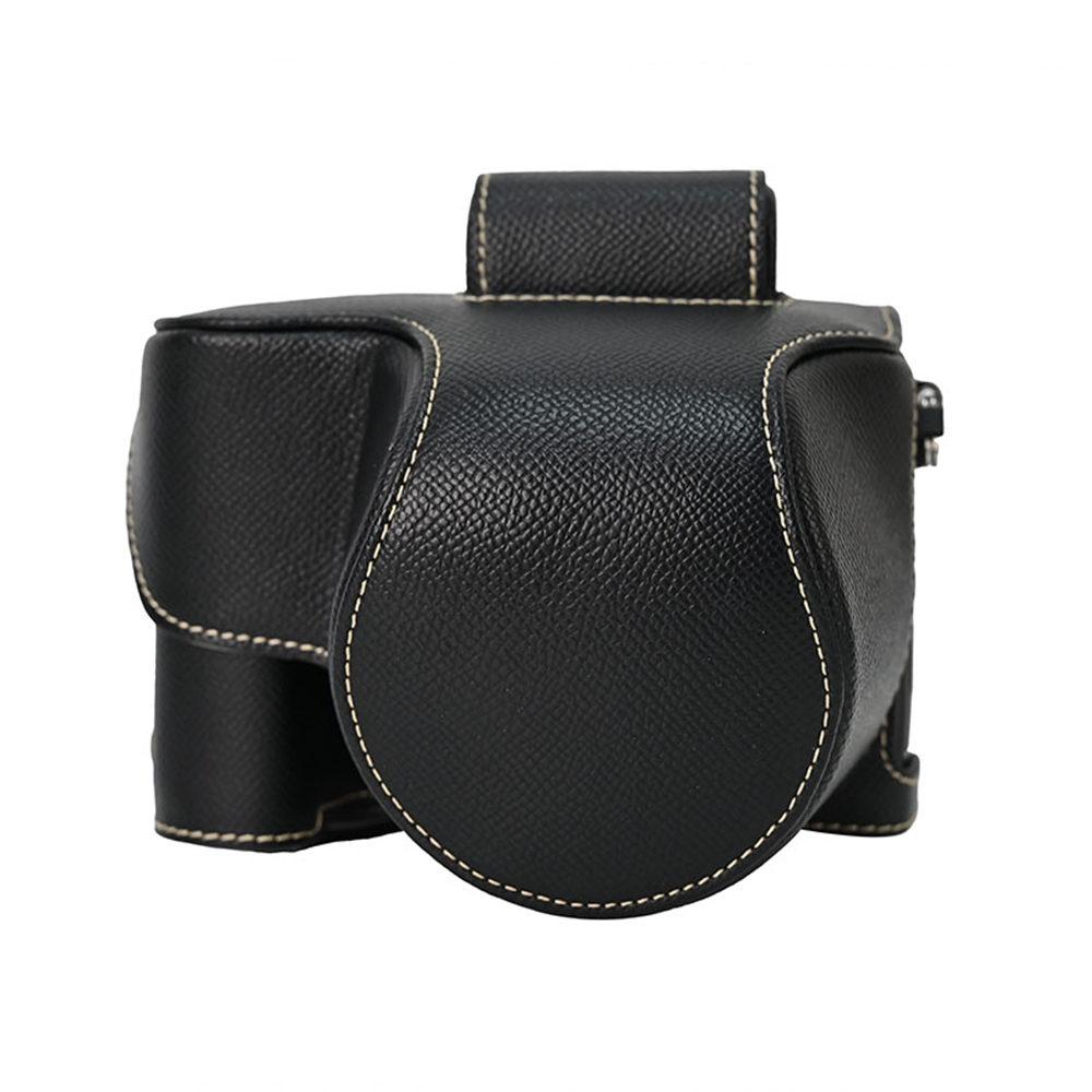 Z50II Palm Print PU Leather Camera Bag Case For Nikon Z50II Battery Opening Protective Cover With Shoulder Strap