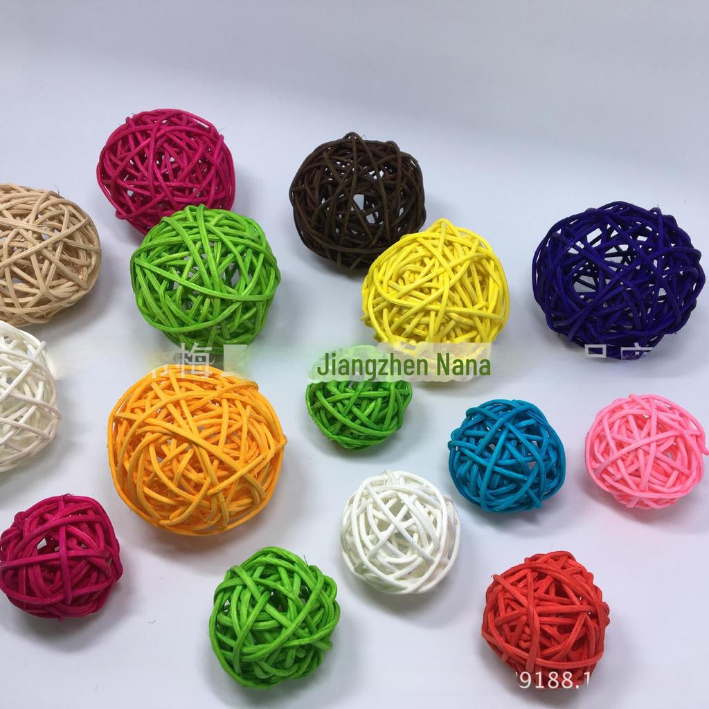 3 cm Colored Rattan Balls for Aromatherapy & Decorative Use in Kindergarten Layouts