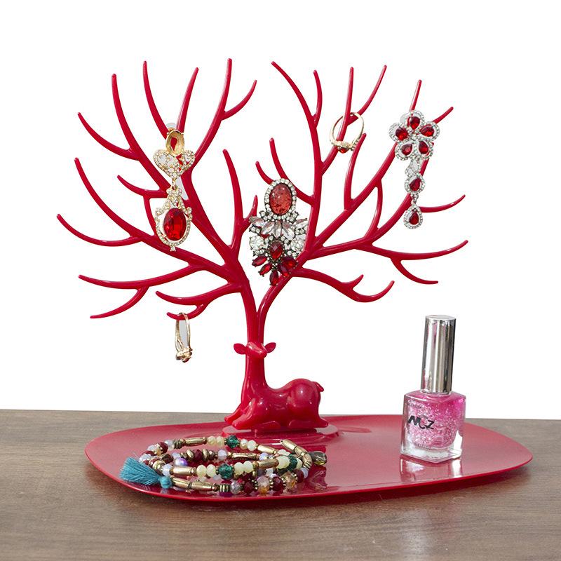 Creative Antler Tree Jewelry Holder: Earring, Bracelet, and Ornament Storage Rack for Home Decor