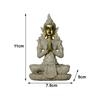 Thai Buddha Figurine Fengshui Resin Buddha Statue for Bookshelf Cabinet Home