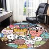 1PC Cats Love Office Round Area Rug,  Mat Suitable ForOffice, Under Office Chairs Bedroom Living Room Home Decor, Room Deco