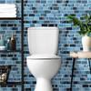 Black and Blue Brick  Pattern Peel and Stick Wallpaper Self Adhesive Contact Paper Removable Waterproof Wallpaper For Furniture Renovation
