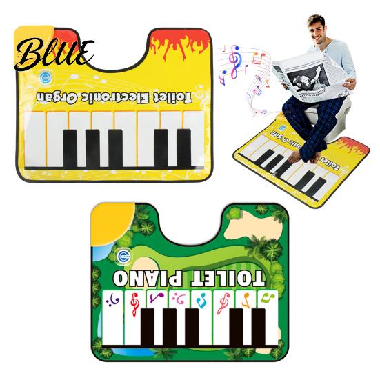 Toilet Piano Mat with Anti-Slip Backing Waterproof Auto-Off Electronic Keyboard Mat Toe Tapping Floor Musical for Bathroom