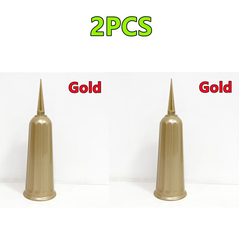 2/1PC Cemetery Vase with Spikes Plastic Floral Vase Holder for Gravestone Grave Yard Ground Outdoor Flower Marker Decorations