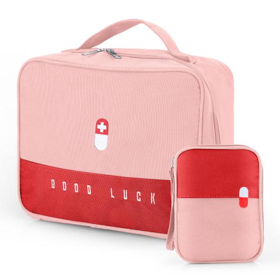 2Pcs Emergency Bags Portable Large Capacity Waterproof First Aid Kit Storage Bag for Home Car Office Camping