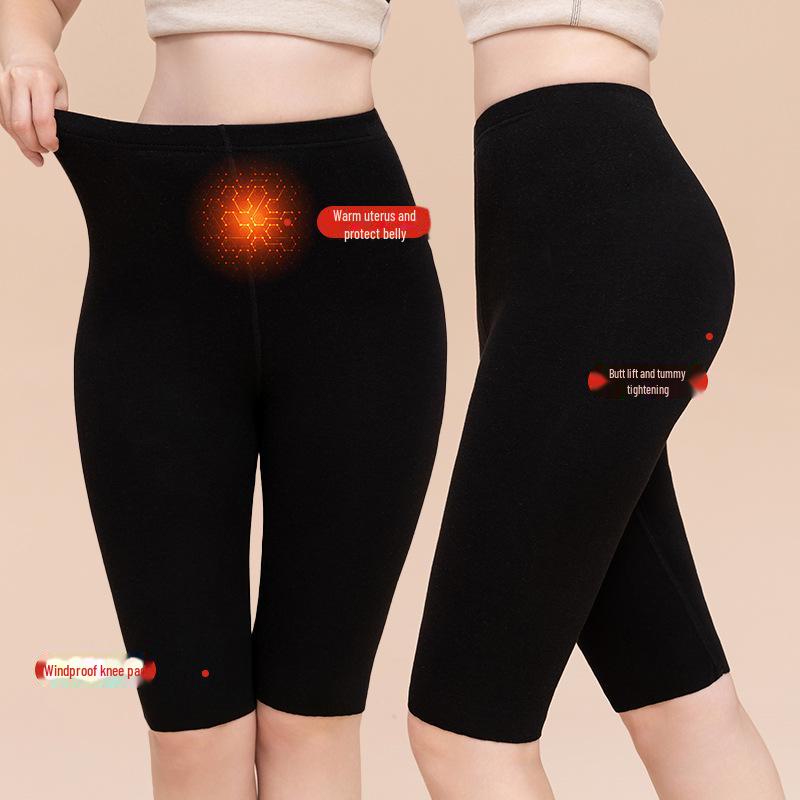 Women's Wool Silk Velvet-Lined Leggings: Seamless, Warm, Autumn/Winter Pants with German Velvet and Heating Technology.