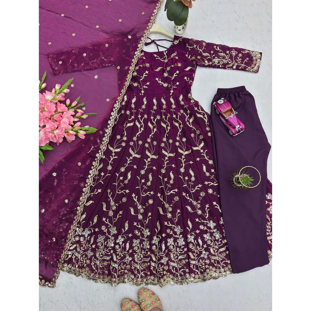 Indischer Pakistani Designer Anarkali Anzug Hochzeitsfeier Kleidung Ethnisch Salwar Kameez