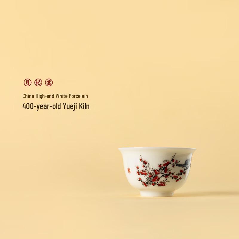 Yueji Kiln  Joy on the Branches  Dehua White Porcelain Master Cup