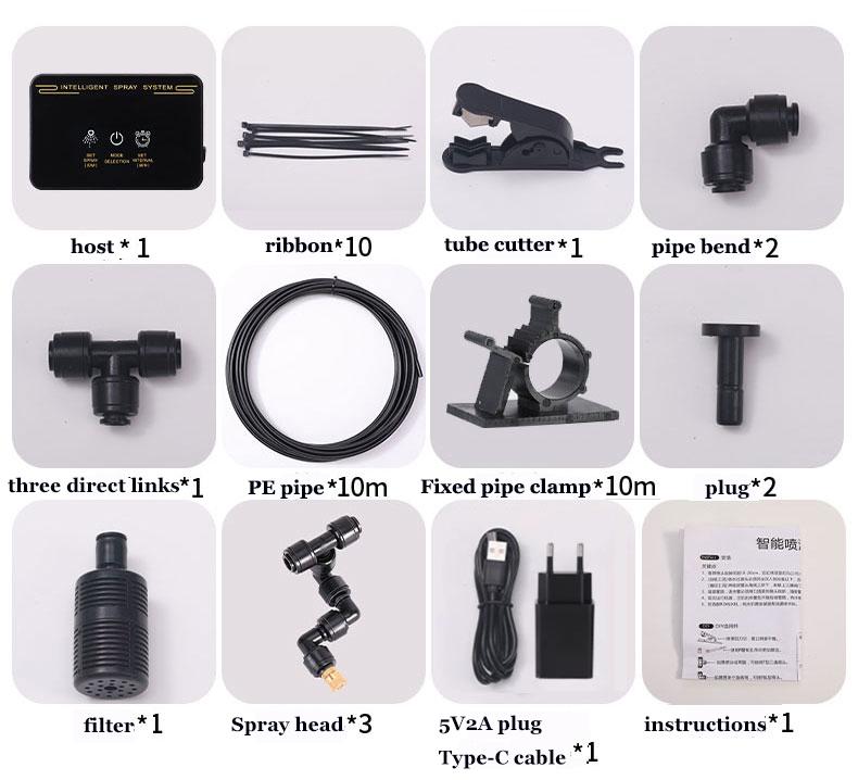 Rainforest Sprayer Control Automatic Mist Timing Spray System Kit  Touch Screen Irrigation Timer Reptile Sprayer Humidifier