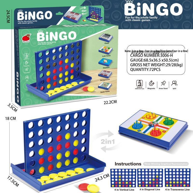 

Magnetic Folding Chess & Four-in-a-Row Educational Toy