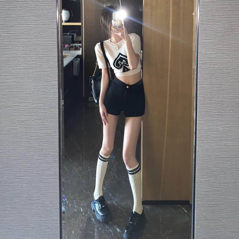 Women's Jeans Tight Elastic Trendy High Waist Slimming Hip Lift Shorts Spring Autumn New Straight Pants