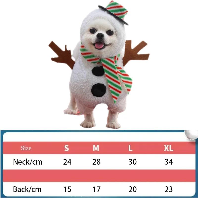 Christmas Pet Clothes Dog Fancy Dress Snowman Costumes Pet Clothes for Small Medium Dogs Christmas Pet Coat Chihuahua Clothes (as the picture,S)