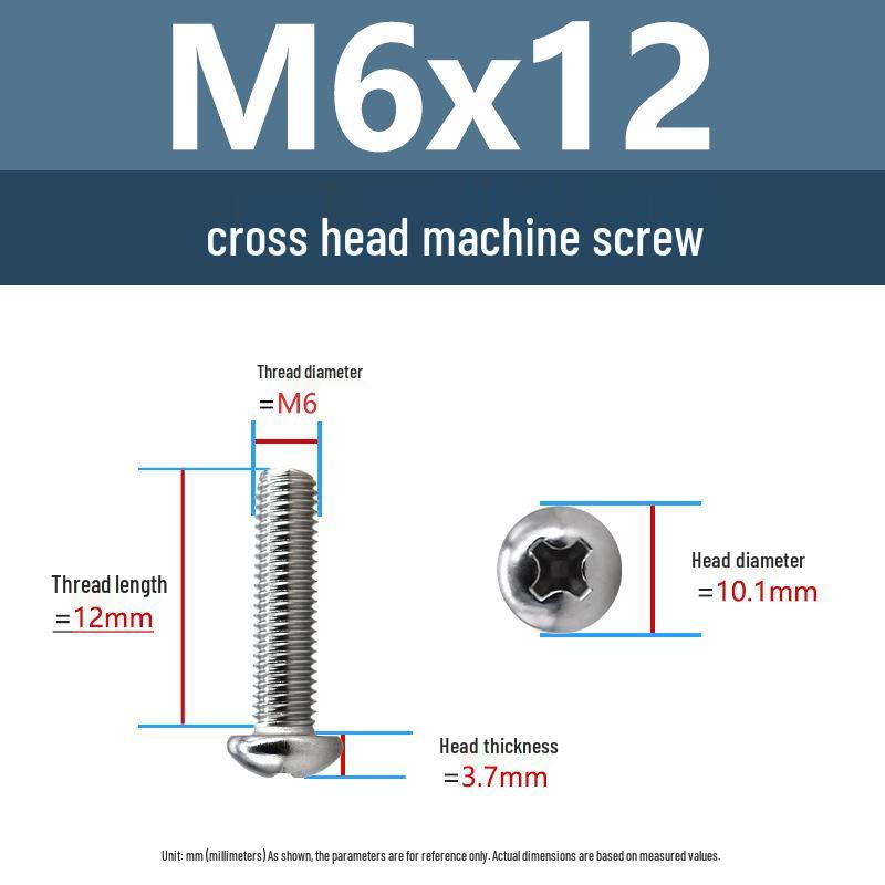 Yigu Direct 304 Edelstahl Kreuzschlitz Senkkopfschrauben M6-M10 Maschinengewinde