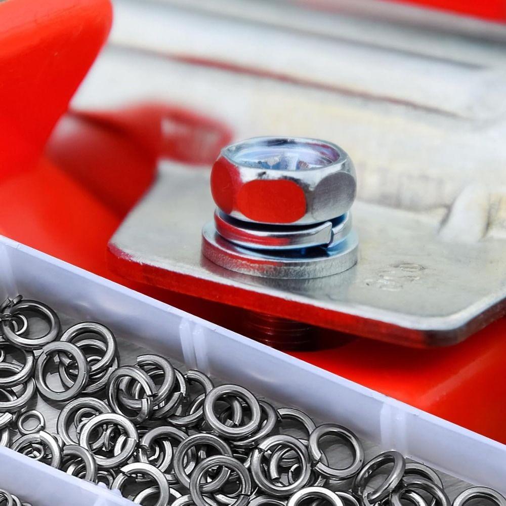 1000PCS 304 Stainless Steel Metric Split Lock Washer Set Gasket Spacer Assortment Set  Industrial