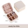 Exquisite Portable Jewelry Box: Compact Travel Storage for Earrings, Rings & Necklaces with Double-Layer Design