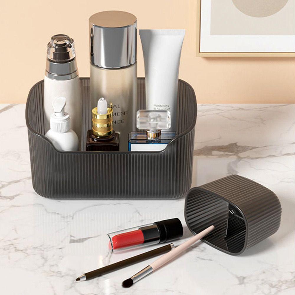 Large Capacity Makeup Container Standing Sundries Container Cosmetic Storage Box  Swab