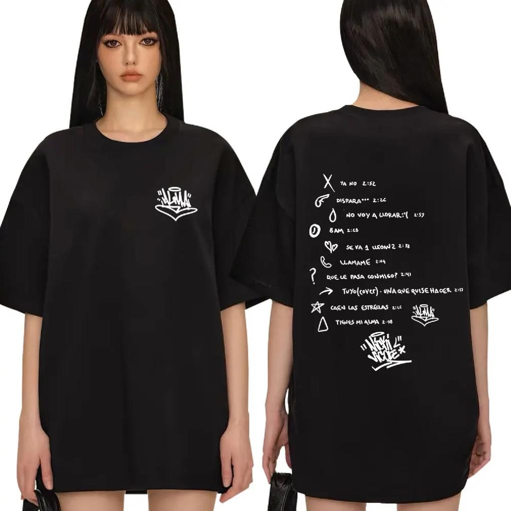 Harajuku Graphics Nicki Nicole ALMA Merch Tshrits Mens Women Aesthetic Tide Cotton T Shrits Oversized Casual Cozy Tees Teenagers