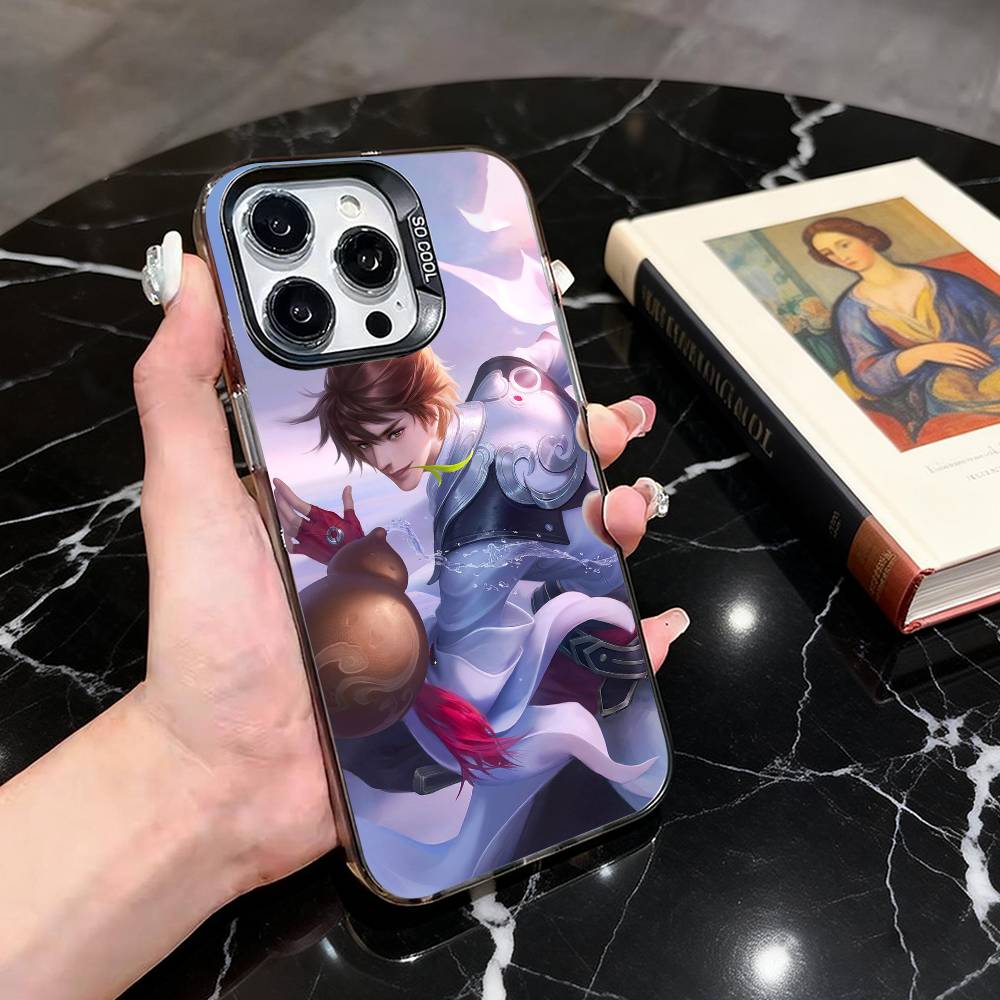 H-Honor of K-Kings Li Bai-es  Phone Case For iPhone 17,16,15,14,13,12,11 Plus,Pro Max,XS,Colorful Silver Black Cover