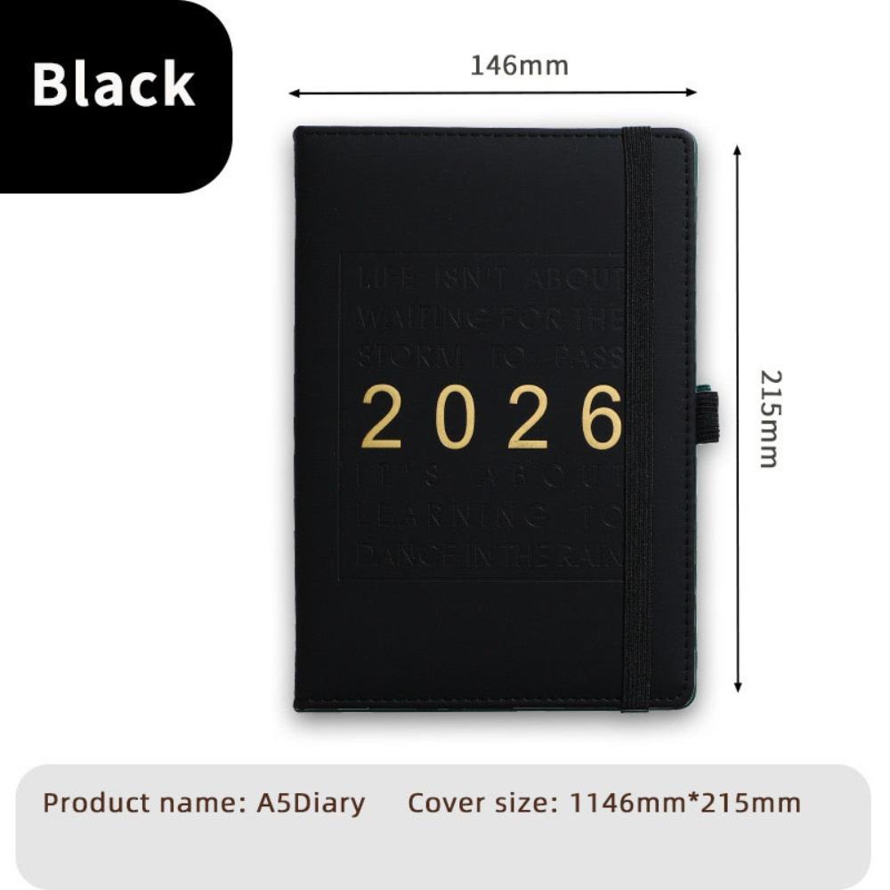 English 2026 Schedule Book A5 Diary Weekly Planner Multifunctional Notebook  School Office Supplies