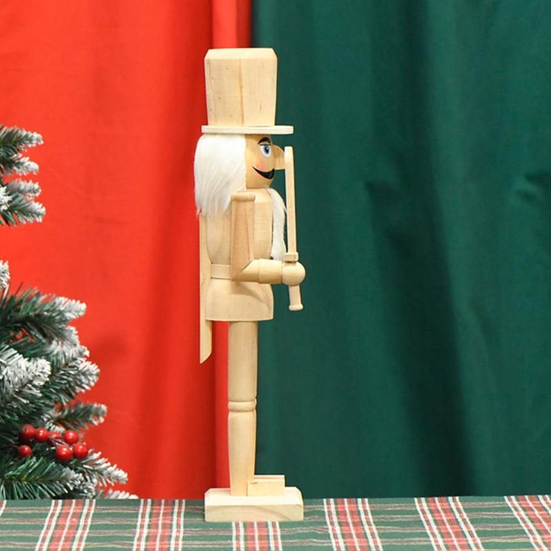 Christmas Nutcrackers Ornament, Wood Christmas Nutcrackers Soldier Figures Standing Decorations for Christmas