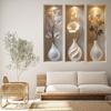 3Pcs Waterproof Flower Wall Sticker Plant Wall Sticker  for Office Living Room Study Cabinet