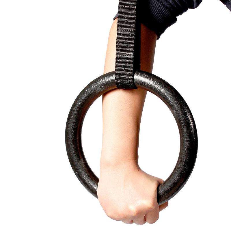 Gymnastic Rings For Strength Training, Wood Pull Up Rings, Bodyweight Ab Workout Fitness Gear