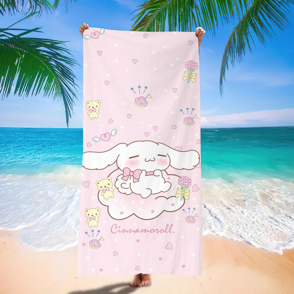 Popular Beach Towels Children'S Cartoon Quick-Drying Beach Towels Microfiber Digital Printing Bath Towels