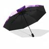 1pc Sturdy 8-Bone Auto Umbrella, Dreamy Lunar Butterfly Radiance Umbrella, Digital Printed, Foldable Umbrella for On-the-Go Outdoor Use