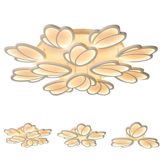Lampă de plafon LED pentru living Lumină moale Protecție ochi Lampă cu reglare inteligentă Design petală Lampă Economisire energie Iluminat decor pentru casă